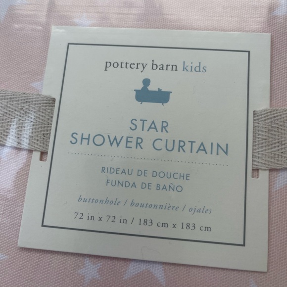 Pottery Barn Kids Pink Star Shower Curtain 72x72